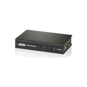 ATEN CS72D - KVM/lydswitch - USB - 2 x KVM/lyd - 1 lokal bruger - desktop (CS72D) Sort