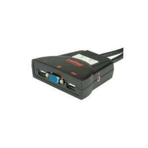 ROLINE KVM-kytkin "Star" 2 PC:tä, VGA, USB, ääni (14.01.3234) musta