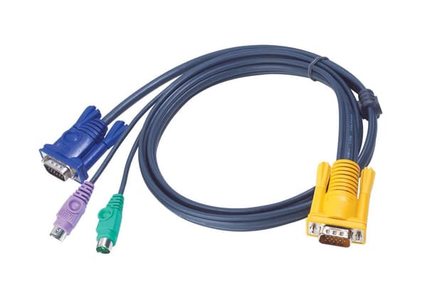 ATEN DIGITUS Octopus - Näppäimistö/video/hiiri (KVM) kaapeli - SPDB 15-pin (M) - PS/2 6-pin HD-15 (M) - 3 m (2L-5203P)
