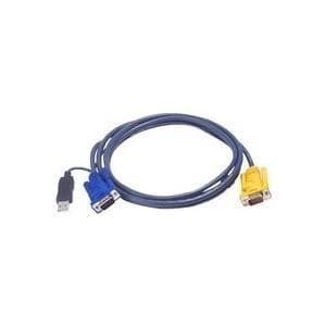 ATEN 2L5202UP - Kabel til tastatur / video / mus (KVM) - USB Type A, 4-benet, HD-15 (M) - HD-15 - 1,8 m (2L-5202UP)