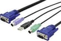 Miniatyrbild 3 av 3: Digitus DS-19231 tangentbord videomus (kvm) kabel 1,8 m Svart