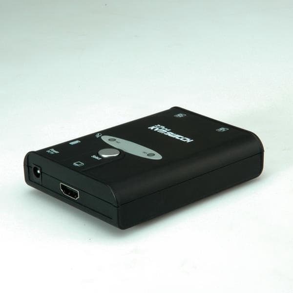 Arvo KVM-kytkin "Tähti", 1U - 2 PC:tä, HDMI, USB KVM-kytkin