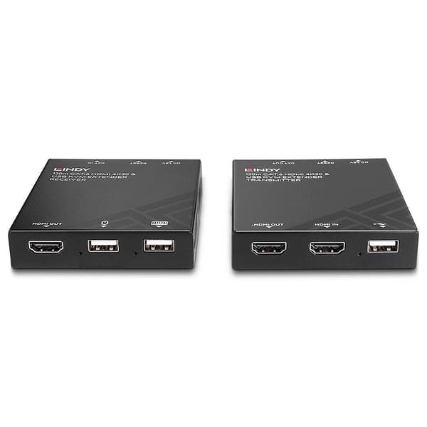 LINDY - Video/Audio/USB förlängningskabel - HDMI - via CAT 6 - upp till 120 m