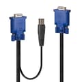 Miniatyrbillede 1 af 4: Lindy - Keyboard / Video / Mus (KVM) Kabel - USB, HD-15 (VGA) (M) til HD-15 (VGA) (M) - 2,0m - 1920x1200 (WUXGA) 60Hz Support - Sort (32186)