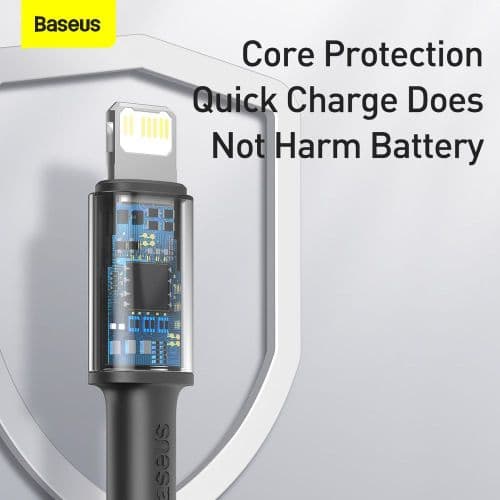 Baseus Type-C - Lightning High Density Braided Fast charging cable PD 20W 2m Black (CATLGD-A01)