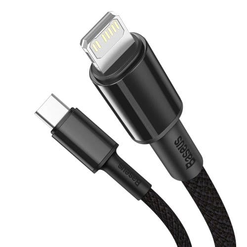 Baseus Type-C - Lightning High Density Braided Fast charging cable PD 20W 2m Black (CATLGD-A01)