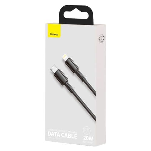 Baseus Type-C - Lightning High Density Braided Fast charging cable PD 20W 2m Black (CATLGD-A01)