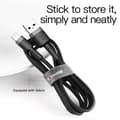 Miniatyrbilde 7 av 11: Baseus Lightning Cafule Cable 2.4A 0.5m Gray + Black (CALKLF-AG1)