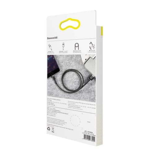 Baseus Lightning Cafule Cable 2.4A 0.5m Gray + Black (CALKLF-AG1)