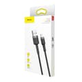Miniatyrbilde 1 av 11: Baseus Lightning Cafule Cable 2.4A 0.5m Gray + Black (CALKLF-AG1)