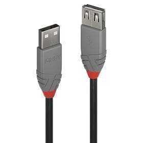 Cablu Lindy 5m USB 2.0 Type A Ext, Anthr, "LY-36705" (timbru verde 0.18 lei)