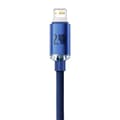 Miniatyrbillede 5 af 11: Baseus Lightning Crystal Shine Cable Series Fast Charging Data Cable 2.4A 2m Blue (CAJY000103)