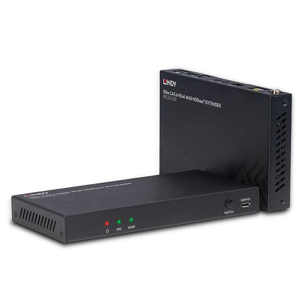 LINDY - Sender og modtager - Video, lyd, infrarød og seriel udvidelse - HDMI, HDBaseT - over CAT 6 - op til 100m (38340)