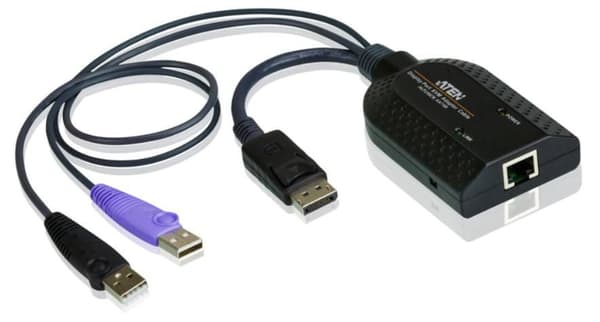 Aten USB - DisplayPort - Cat5e/6 KVM -sovitinkaapeli (CPU-moduuli), KA7169-AX musta