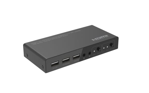 MicroConnect HDMI KVM-switch 4K@60Hz, 2x1, 4:4:4, MC-HDMIKVM0201-4K Svart