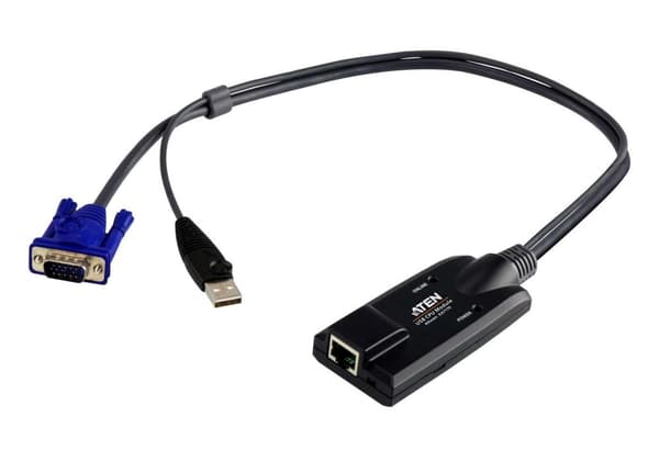 Aten USB CPU -moduuli (50 metriä) - USB-VGA - Cat5e/6 KVM -sovitinkaapeli, RJ-45, musta, sininen, metallinhohtoinen, 1x, KA7170-AX