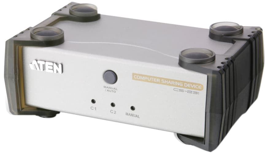 ATEN automatisk datordelare, PS/2 / USB, 2 konsoler till 1 dator