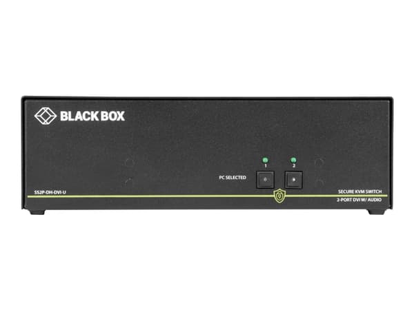 Black Box SECURE NIAP - Dual-Head - KVM / lydsvitsj - 2 x KVM/lyd - 1 lokalbruker - stasjonær - TAA-samsvar