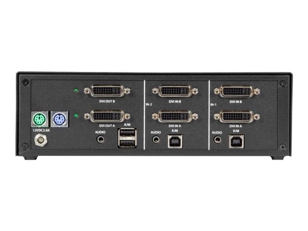 Black Box SECURE NIAP - Dual-Head - KVM / lydsvitsj - 2 x KVM/lyd - 1 lokalbruker - stasjonær - TAA-samsvar