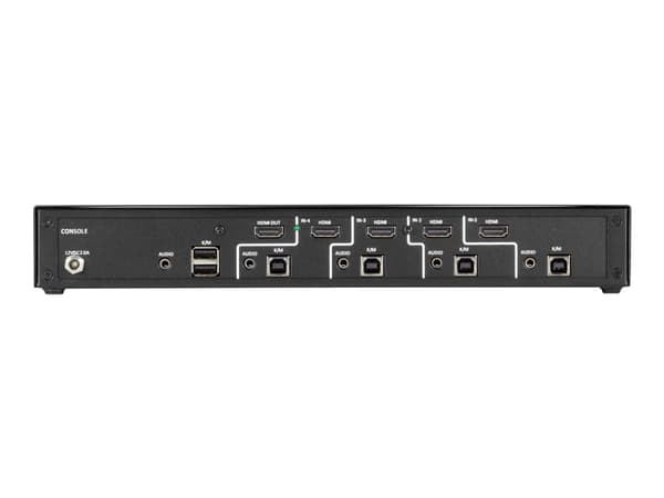 Black Box SECURE NIAP - Single-Head - KVM / lydsvitsj - 4 x KVM/lyd - 1 lokalbruker - stasjonær - TAA-samsvar