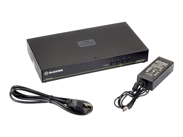 Black Box SECURE NIAP - Single-Head - KVM / lydsvitsj - 4 x KVM/lyd - 1 lokalbruker - stasjonær - TAA-samsvar