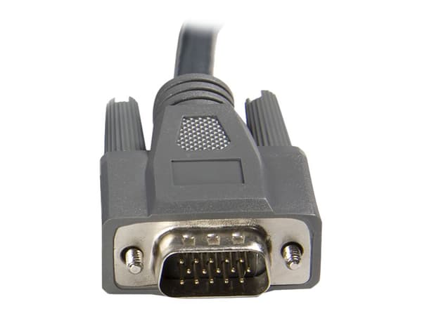 StarTech.com 6 ft Ultra-Thin USB VGA 2-in-1 KVM Cable (SVUSBVGA6) - Tangentbords-/video-/muskabel - USB, HD-15 (VGA) (hane) till HD-15 (VGA) (hane) -