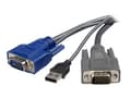 Miniatyrbild 1 av 5: StarTech.com 6 ft Ultra-Thin USB VGA 2-in-1 KVM Cable (SVUSBVGA6) - Tangentbords-/video-/muskabel - USB, HD-15 (VGA) (hane) till HD-15 (VGA) (hane) -