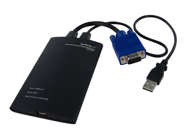 StarTech.com Crash Cart Adapter - 1920 x 1200 - Portable Laptop USB 2.0 to KVM Console (NOTECONS01) - KVM-svitsj - 1 x KVM port(s) - 1 lokalbruker -