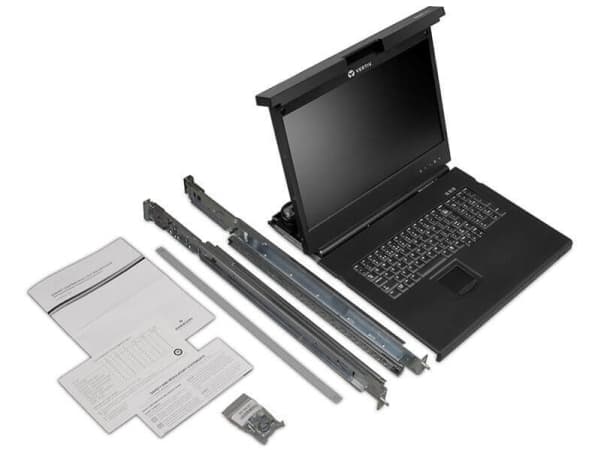 Avocent Local Rack Access - KVM-konsol med omkopplare för tangentbord/video/mus - 8 portar - USB - tyska - 19" - kan monteras i rack - 1366 x 768 @ 6