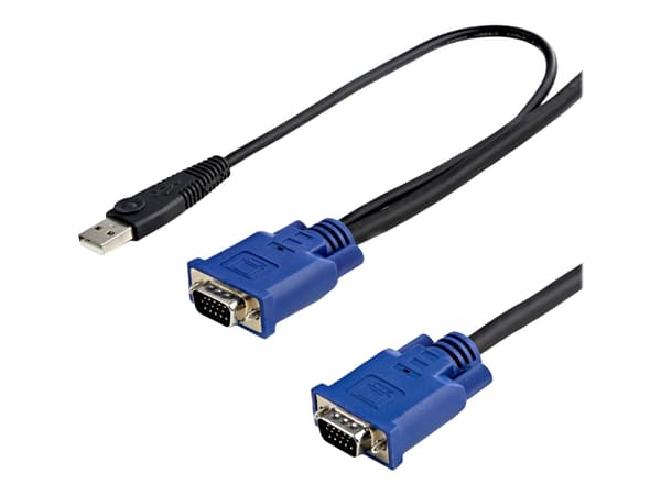 StarTech.com 10 ft Ultra Thin USB VGA 2-in-1 KVM Cable - VGA KVM Cable - USB KVM Cable - KVM Switch Cable (SVECONUS10) - Video/USB-kabel - USB, HD-15