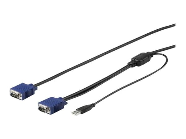 StarTech.com 10 ft. (3 m) USB KVM Cable for StarTech.com Rackmount Consoles - VGA and USB KVM Console Cable (RKCONSUV10) - Video/USB-kabel - mini-VGA