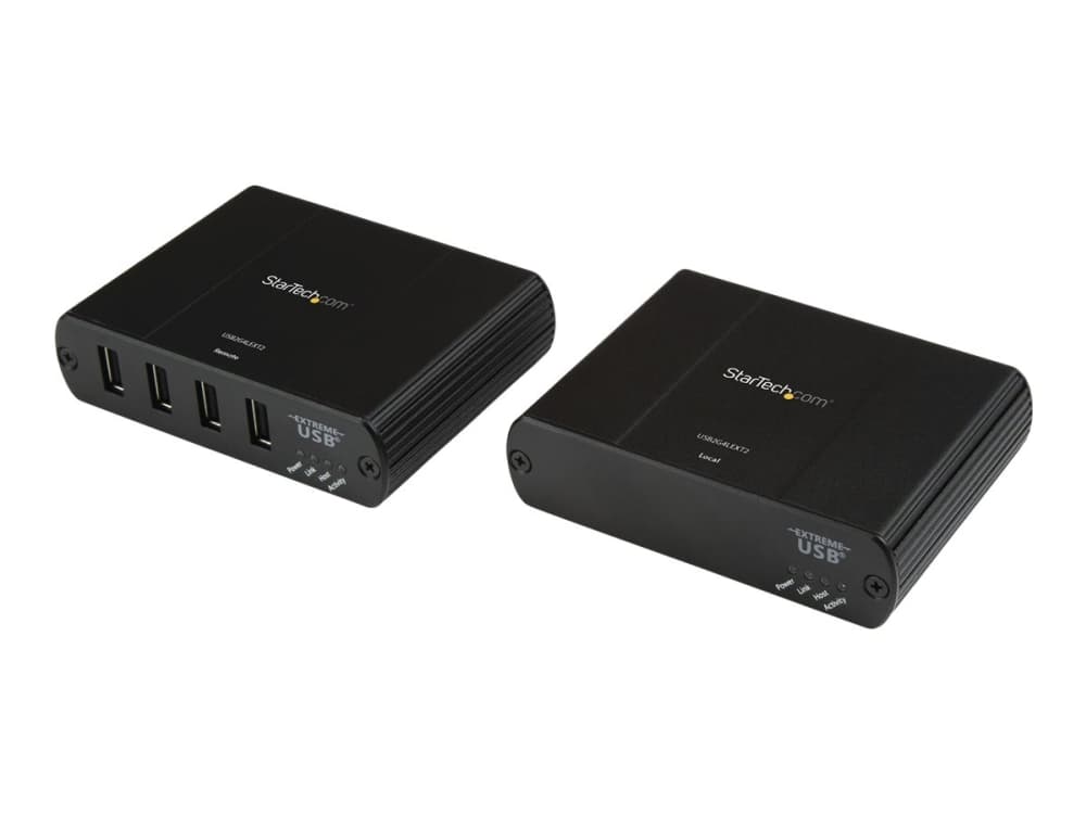 StarTech.com 4 Port USB 2.0 over Gigabit LAN or Direct Cat5e / Cat6 Ethernet Extender System - up to 330 ft (100m) - USB 2.0 Extender (USB2G4LEXT2) -