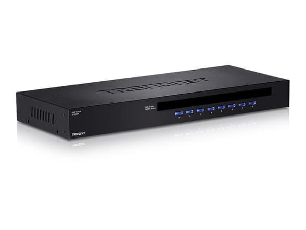 TRENDnet TK 803R - KVM-svitsj - 8 x KVM port(s) - 1 lokalbruker - rackmonterbar - TAA-samsvar