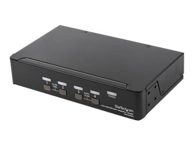 StarTech.com 4 Port DisplayPort KVM Switch, 4K 60Hz, Single Display, Dual Port UHD DP 1.2 USB KVM Switch with Integrated USB 2.0 Hub and Audio, Dell,