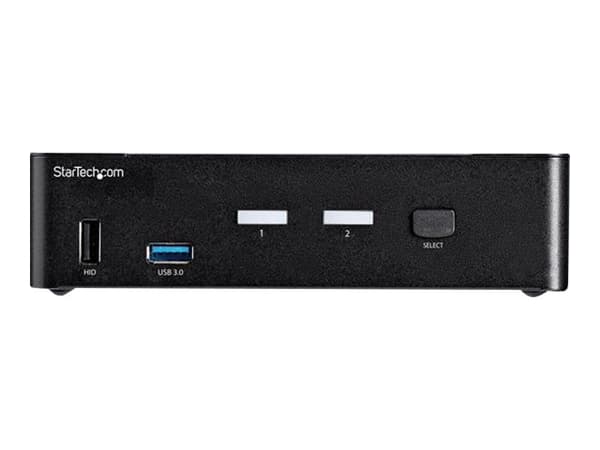 StarTech.com 2 Port DisplayPort KVM Switch, 4K 60Hz, Single Display, Dual Port UHD DP 1.2 USB KVM Switch with Integrated USB 3.0 Hub and Audio, Dell,