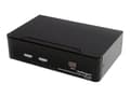 Miniatyrbild 1 av 5: StarTech.com 2 Port DVI USB KVM Switch with Audio and USB 2.0 Hub (SV231DVIUA) - Omkopplare för tangentbord/video/mus/ljud/USB - 2 x KVM/ljud/USB - 1