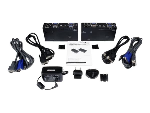 StarTech.com 650 ft/200m USB 2.0 Dual VGA KVM Console Extender over Cat5 UTP - Dual VGA, USB-yhteensopivalle PC:lle tai KVM-kytkimelle - Upto 1920x12