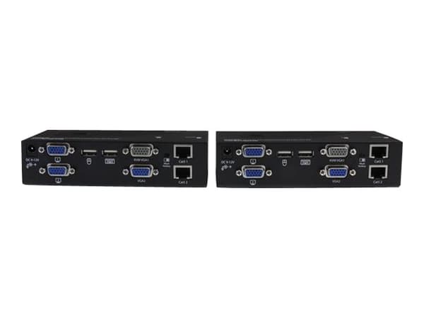 StarTech.com 650 ft/200m USB 2.0 Dual VGA KVM Console Extender over Cat5 UTP - Dual VGA, USB-yhteensopivalle PC:lle tai KVM-kytkimelle - Upto 1920x12