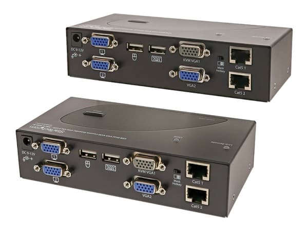 StarTech.com 650 ft/200m USB 2.0 Dual VGA KVM Console Extender over Cat5 UTP - Dual VGA, USB-yhteensopivalle PC:lle tai KVM-kytkimelle - Upto 1920x12