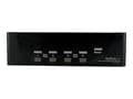 Miniatyrbild 3 av 5: StarTech.com 4-Port Dual KVM Switch with Audio for DVI Computers - Built-in USB Hub (SV431DD2DUA) - Omkopplare för tangentbord/video/mus/ljud/USB - 4