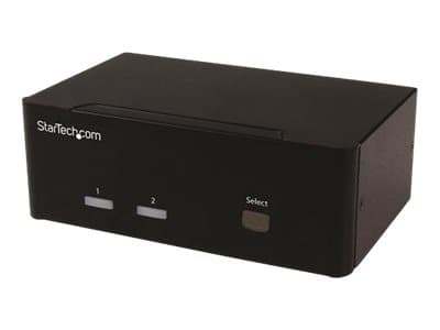 StarTech.com 2 Port VGA KVM Switch - Dual VGA - Hot-key & Audio Support - 1920x1200 KVM Switch - KVM Video Switch (SV231DVGAU2A) - KVM / lyd / USB-sv