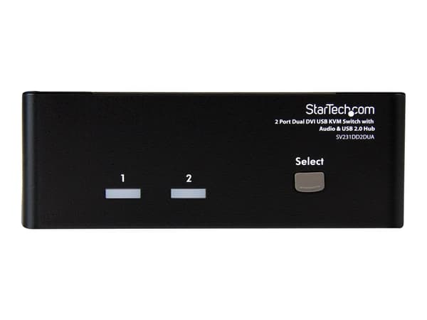 StarTech.com SV231DD2DUA KVM-switchar Svart
