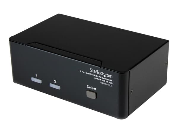 StarTech.com SV231DD2DUA KVM-switchar Svart
