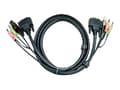 Miniatyrbild 5 av 5: ATEN 2L-7D03U - Video/USB/ljud-kabel - USB, mini-phone stereo 3.5 mm, DVI-I (hane) till mini-phone stereo 3.5 mm, USB typ B, DVI-I (hane) - 3 m