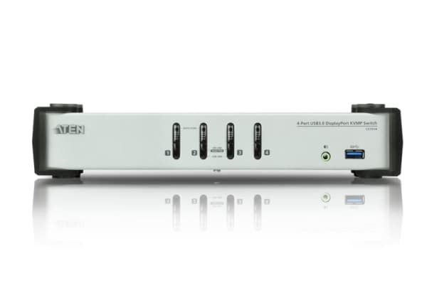 ATEN CS1914 KVMP Switch - Omkopplare för tangentbord/video/mus/ljud/USB - 4 x KVM/ljud/USB - 1 lokal användare - skrivbordsmodell