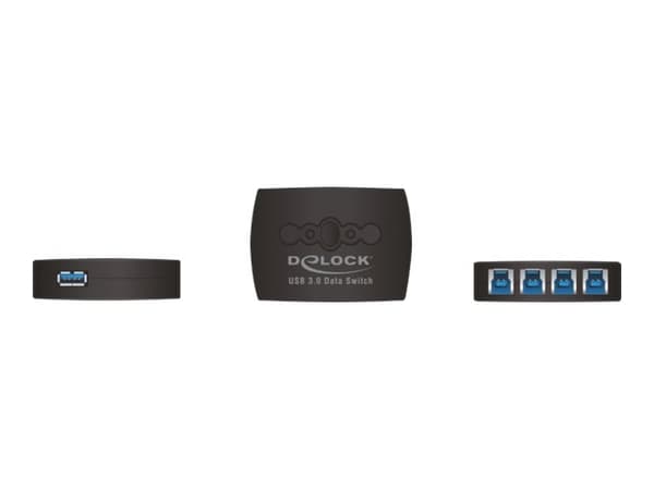 Delock USB 3.0 Sharing Switch 4 - 1 - USB-växel - 4 x SuperSpeed USB 3.0 - skrivbordsmodell