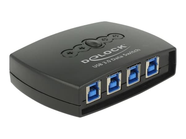 Delock USB 3.0 Sharing Switch 4 - 1 - USB-växel - 4 x SuperSpeed USB 3.0 - skrivbordsmodell