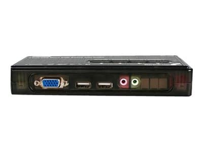 StarTech.com 4 Port Black USB KVM Switch Kit with Cables and Audio - desktop KVM Switch - VGA KVM Switch - USB KVM Switch 4 Port (SV411KUSB) - KVM /