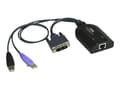 Miniatyrbild 1 av 5: ATEN KA7166 - Tangentbords-/video-/muskabel - RJ-45 (hona) till USB, DVI-D (hane)