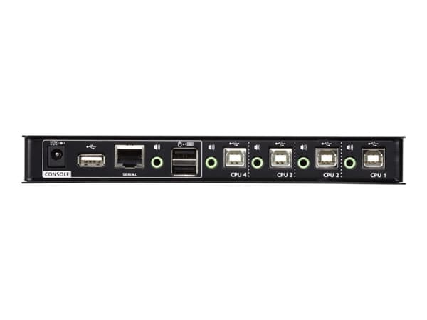 ATEN CS724KM USB Boundless KM Switch - Tastatur/mus/USB/lydbryter - 4 x tastatur/mus/USB/lyd - 1 lokalbruker - stasjonær